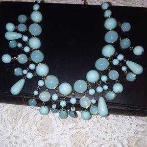 Vintage Blue Moonstone Necklace Statement